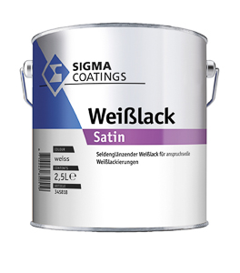 Sigma Weißlack satin 2,5 lt Weiß seidenglänzend